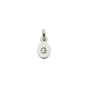 Silver G Oval Letter Charm