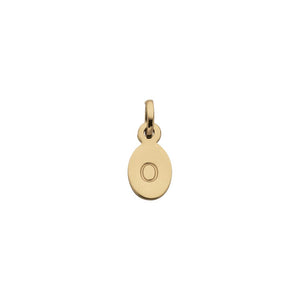 18ct Gold Plated Vermeil O Oval Letter Charm