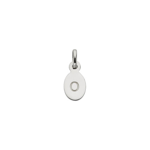 Silver O Oval Letter Charm