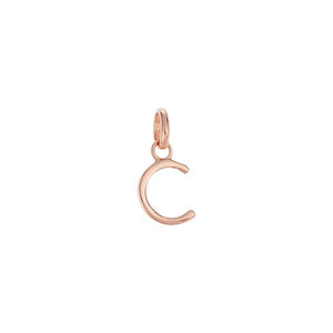 Rose Gold  Plate Outline Initial - C