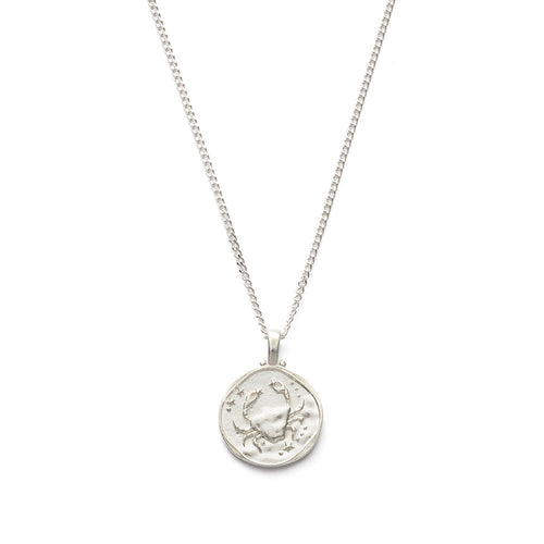 Silver Cancer Zodiac Necklace