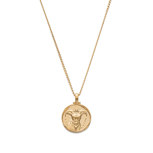 Gold Plated Capricorn Zodiac Necklace