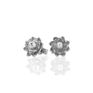 Silver Protea Stud Earrings