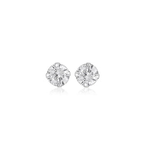 Silver 6mm Large Round Cubic Zirconia Studs