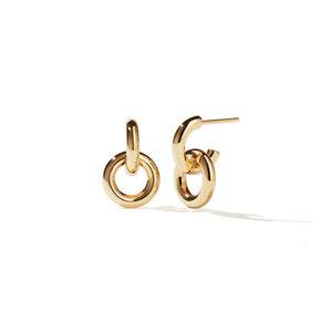 Gold Plated Deux Halo Earrings