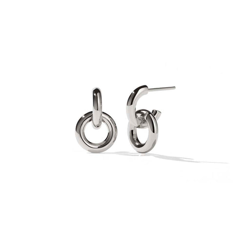 Silver Deux Halo Earrings