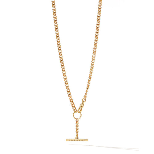 Gold Plated Fob Chain Necklace