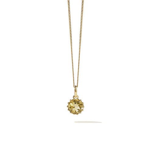 Gold Plated Geneva Necklace - Citrine