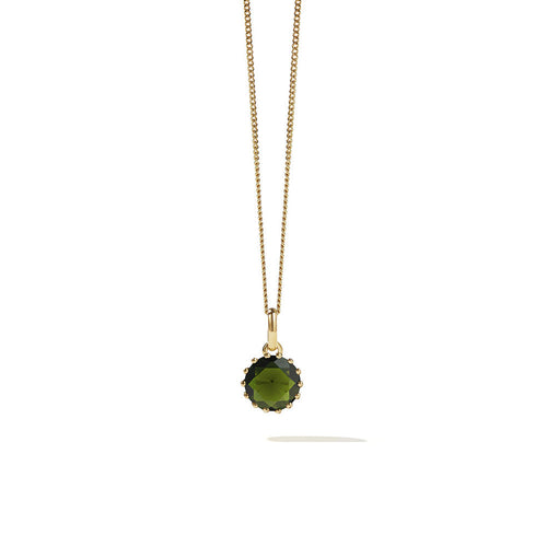 9ct Gold Geneva Necklace - Green Tourmaline