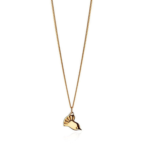 Fantail Petite Gold Necklace