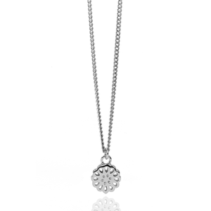 Silver Lotus Petite Necklace