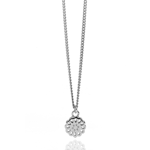 Silver Lotus Petite Necklace