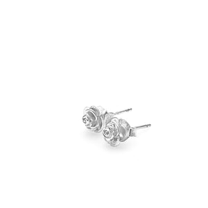 STOLEN SILVER ROSE BUD EARRINGS