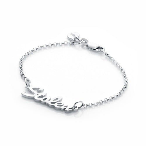 STOLEN SILVER STOLEN SCRIPT BRACELET