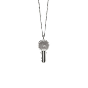 Silver Key Charm Necklace