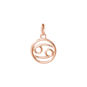 18ct Rose Gold Vermeil Plated Cancer Zodiac Charm