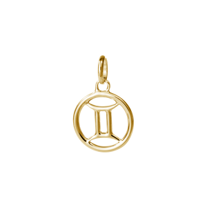 18ct Gold Plated Vermeil Gemini Zodiac Charm