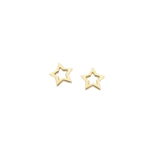 9ct Yellow Gold Mini Star Studs