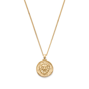 Gold Plated Leo Zodiac Necklace