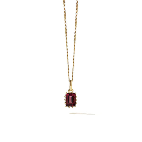 Gold Plated Lucia Necklace - Pink Tourmaline