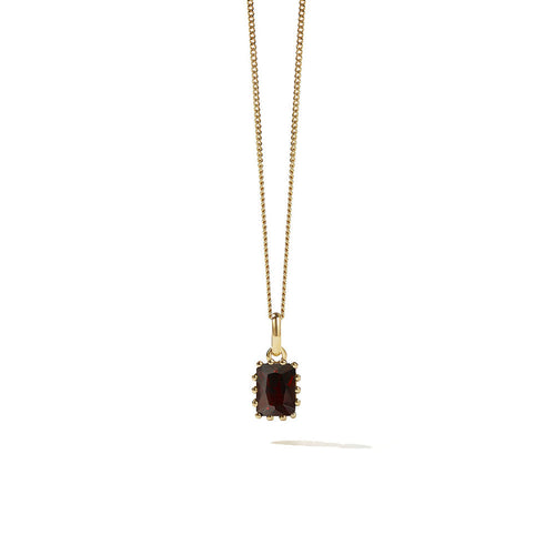 Gold Plated Lucia Necklace - Thai Garnet