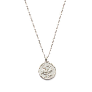 Silver Pisces Zodiac Necklace