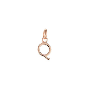 Rose Gold  Plate Outline Initial - Q
