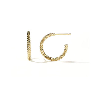 Gold Plated Rope Hoops - Medium