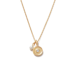 Gold Plated Solstice Pearl Necklace