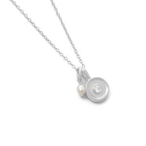 Silver Solstice Pearl Necklace