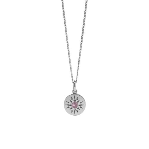 Silver Ursa Medium Pink Tourmaline Necklace
