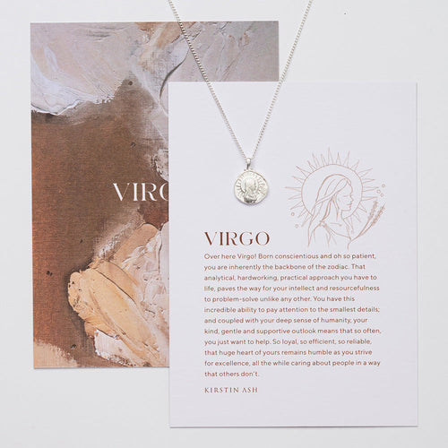 Silver Virgo Zodiac Necklace